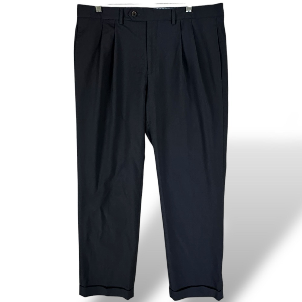 Lauren Ralph Lauren High Performance Wool Navy Pleated Dress Pants 34x29.5 GUC